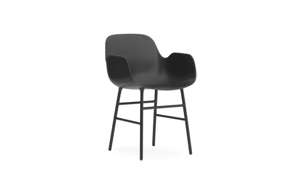 Normann Copenhagen Form fauteuil met metalen frame - zwart