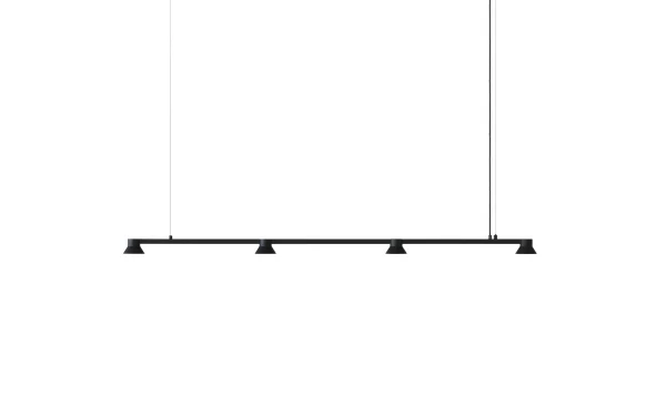 Normann Copenhagen Hat Linear Hanglamp - zwart/zwart - Large