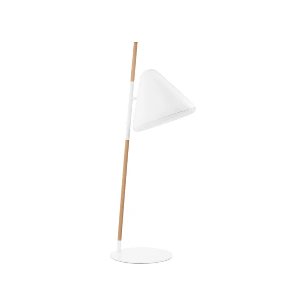 Normann Copenhagen Hello vloerlamp white, beukenhouten voet