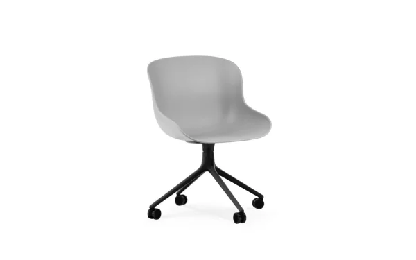 Normann Copenhagen Hyg stoel Draaistoel - grijs - aluminium zwart