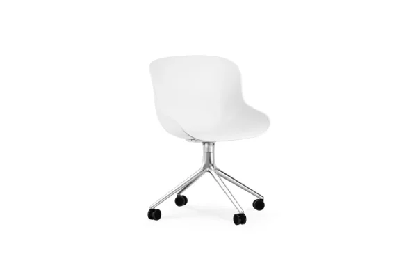 Normann Copenhagen Hyg stoel Draaistoel - wit - aluminium