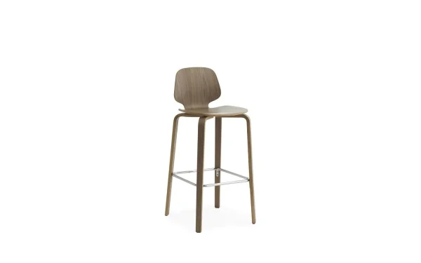 Normann Copenhagen My Chair Barkruk - zwart - chroom - H 65 cm