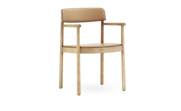 Normann Copenhagen Timb Armleunstoel - tan - leder camel