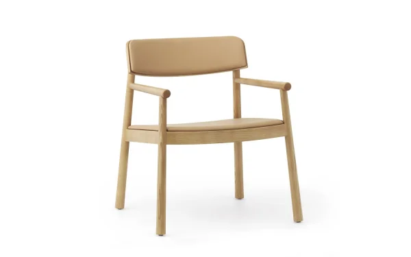 Normann Copenhagen Timb Lounge Armchair - tan - leder camel