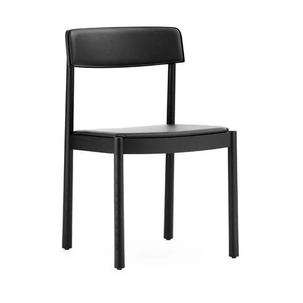 Normann Copenhagen Timb stoel met kussen Black/ Ultra Leather - Black
