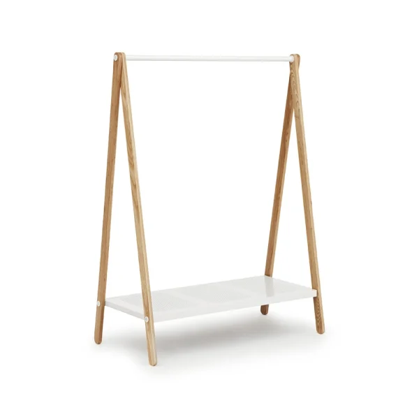 Normann Copenhagen Toj kapstok white, onderstel van essenhout