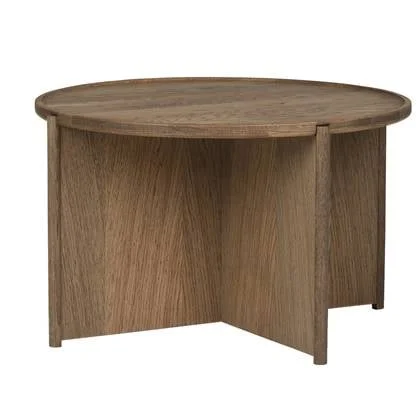 Northern Cling salontafel Ø70 gerookt eiken
