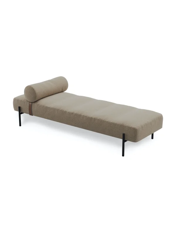 Northern Daybe Chaise longue - Brusvik 65 light brown - zwart gelakt