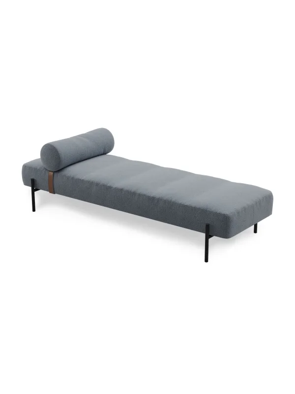 Northern Daybe Chaise longue - Brusvik 94 grey blue - zwart gelakt