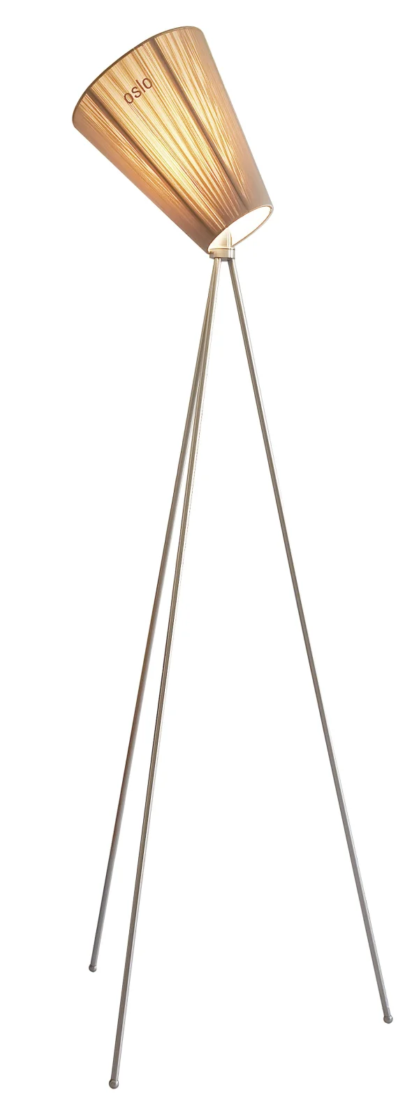 Northern Oslo Wood Vloerlamp - beige/steel