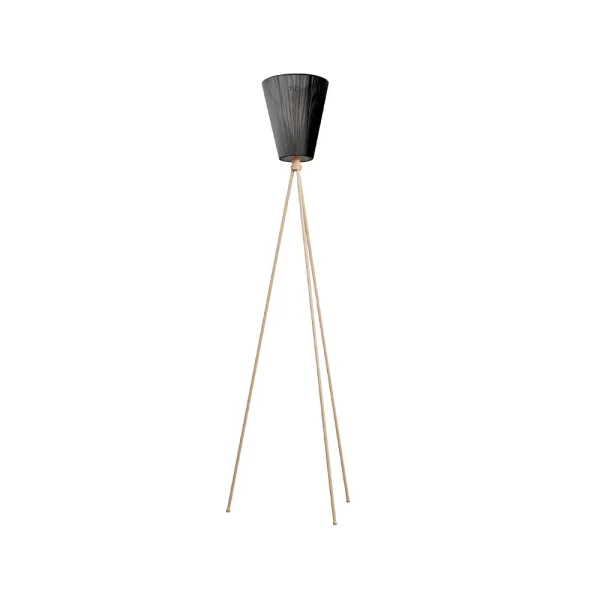 Northern Oslo Wood Vloerlamp black, beige onderstel