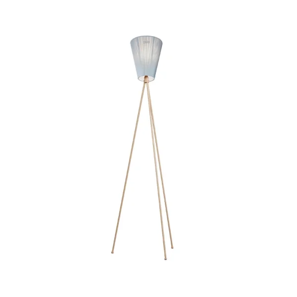 Northern Oslo Wood Vloerlamp light blue, beige onderstel