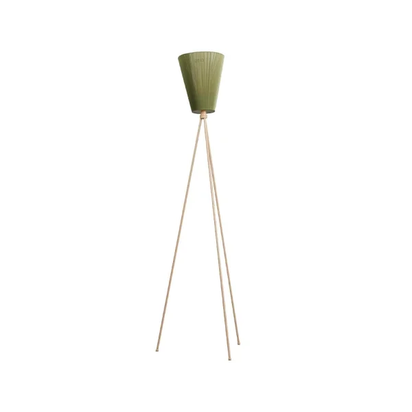 Northern Oslo Wood Vloerlamp olive green, beige onderstel