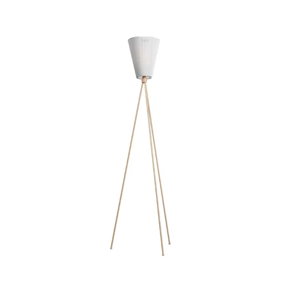 Northern Oslo Wood Vloerlamp white, beige onderstel