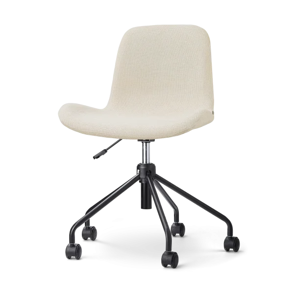 Nout-Fé bureaustoel cottonbeige - zwart onderstel