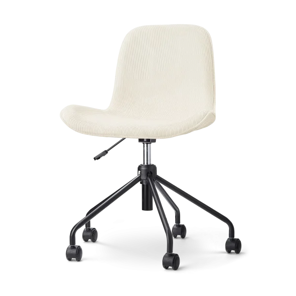 Nout-Fé bureaustoel rib beige - zwart onderstel