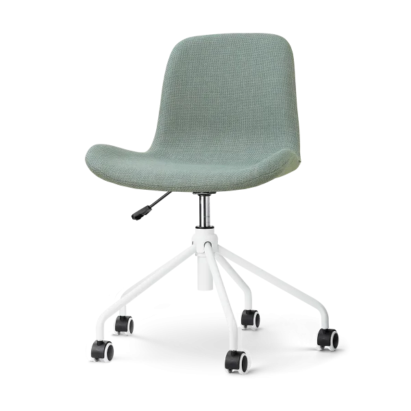 Nout-Fé bureaustoel saliegroen - wit onderstel