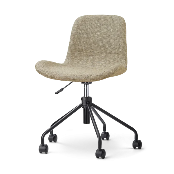 Nout-Fé bureaustoel taupe melange - zwart onderstel