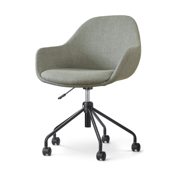 Nout-Mae bureaustoel saliegroen - zwart onderstel
