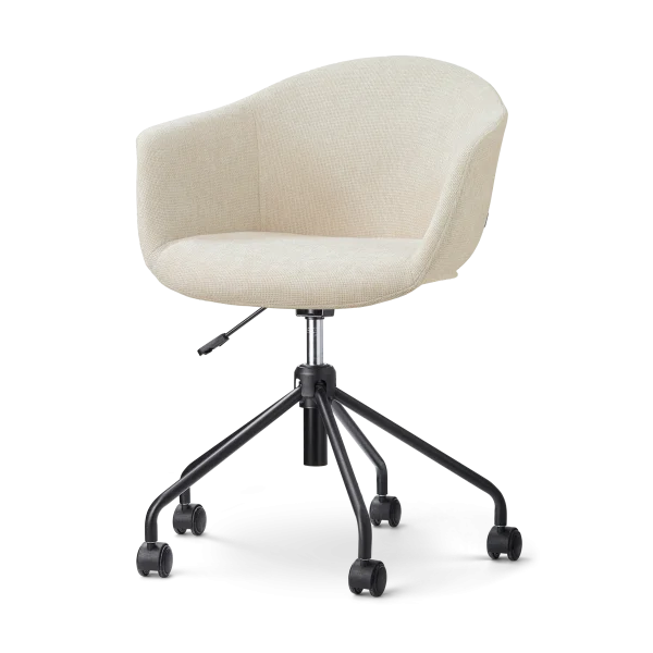 Nout-Otis bureaustoel cottonbeige - zwart onderstel