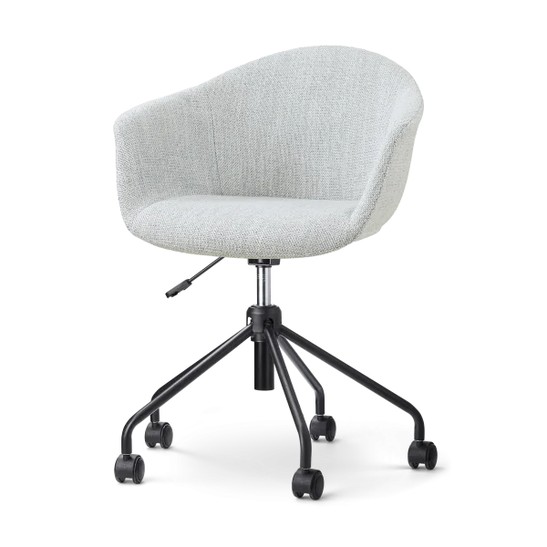 Nout-Otis bureaustoel grijs melange - zwart onderstel