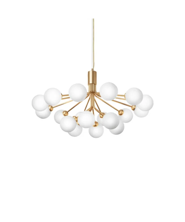 Nuura - Apiales 18 Lichtkroon Brushed Brass/Opal White