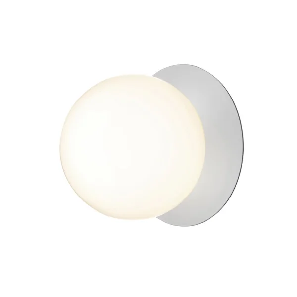 Nuura Aps - Liila 1 grote wandlamp, warmwit, IP44, zilver/wit Nuura