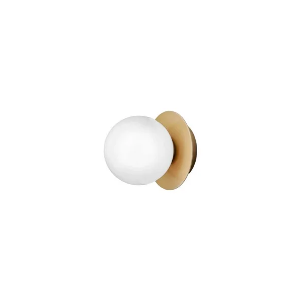 Nuura Aps - Liila 1 wand-/plafondlamp, IP44, goud/opaal,  Ø 12 cm Nuura