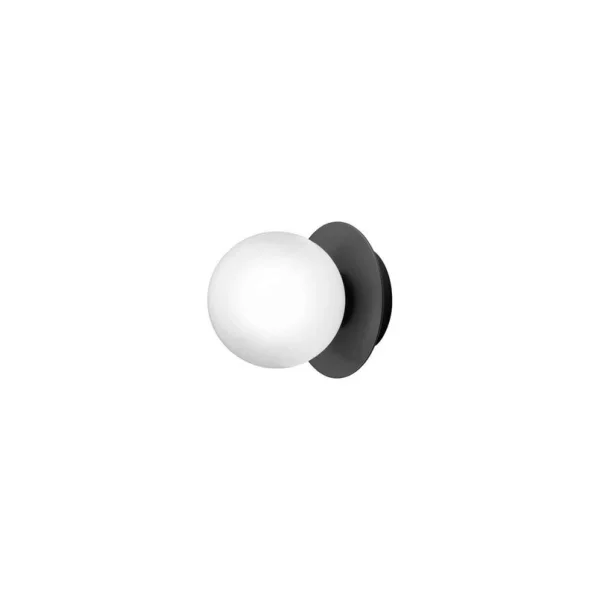 Nuura Aps - Liila 1 wand-/plafondlamp IP44 Small Black/Opal Nuura
