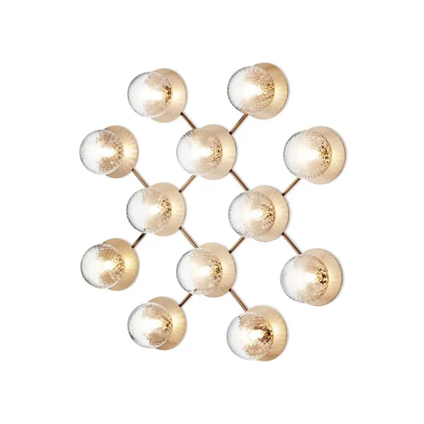 Nuura Aps - Liila 12 Wandlamp/Plafondlamp Nordic Gold/Optic Clear Nuura