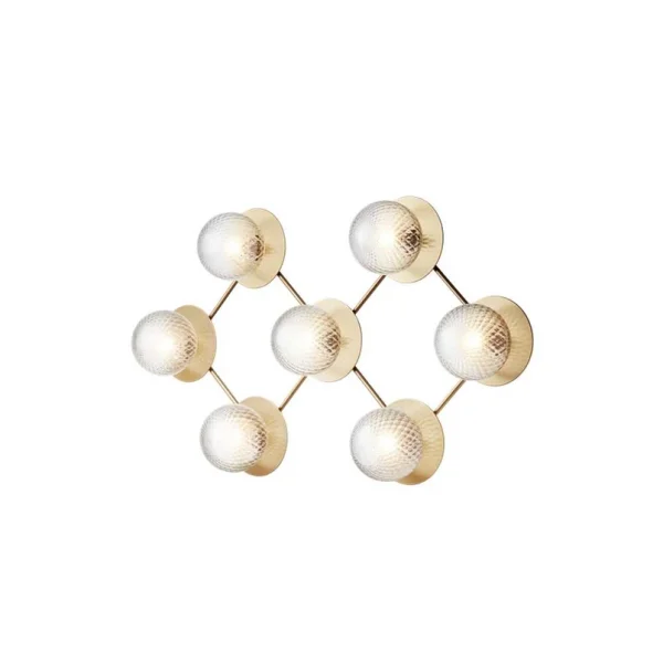 Nuura Aps - Liila 7 Wand-/Plafondlamp Nordic Gold/Optic Clear Nuura