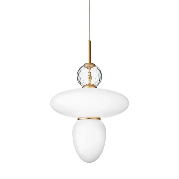 Nuura Aps - Rizzatto 43 Hanglamp Opal/Satin Brass Nuura