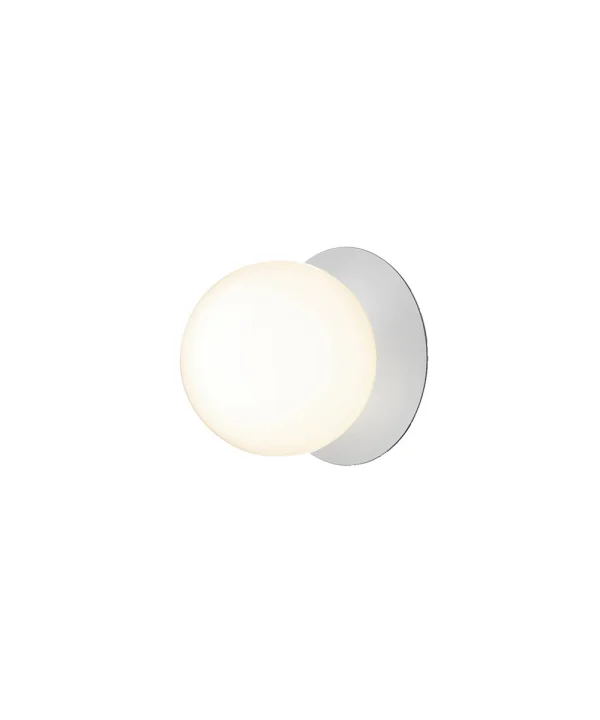 Nuura - Liila 1 Wand-/Plafondlamp IP44 Large Light Silver/Opal White