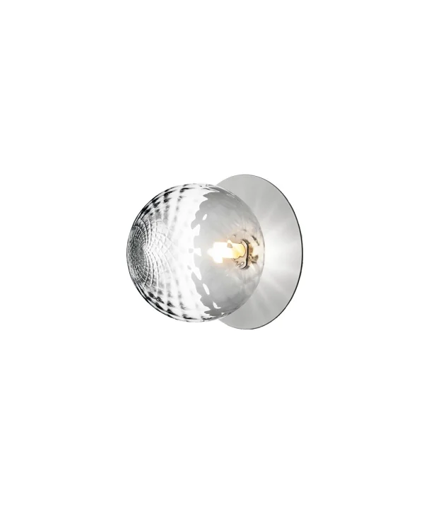 Nuura - Liila 1 Wand-/Plafondlamp IP44 Large Light Silver/Optic Clear