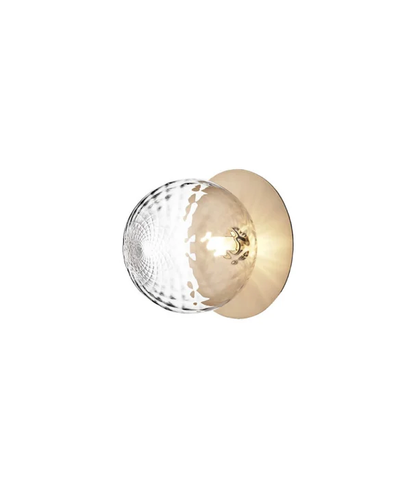 Nuura - Liila 1 Wand-/Plafondlamp IP44 Large Nordic Gold/Optic Clear