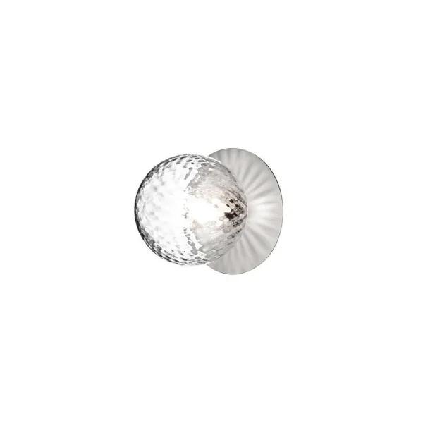 Nuura - Liila 1 Wand-/Plafondlamp IP44 Medium Light Silver/Optic Clear