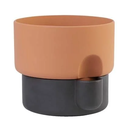 Oasis plantenbak medium Ø20.5 donkerbruin|terracotta