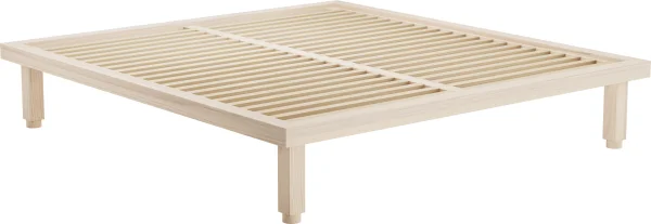Objekte unserer Tage KAYA Bed - 180 x 200 cm - essen gewaxt/wit gepigmenteerd