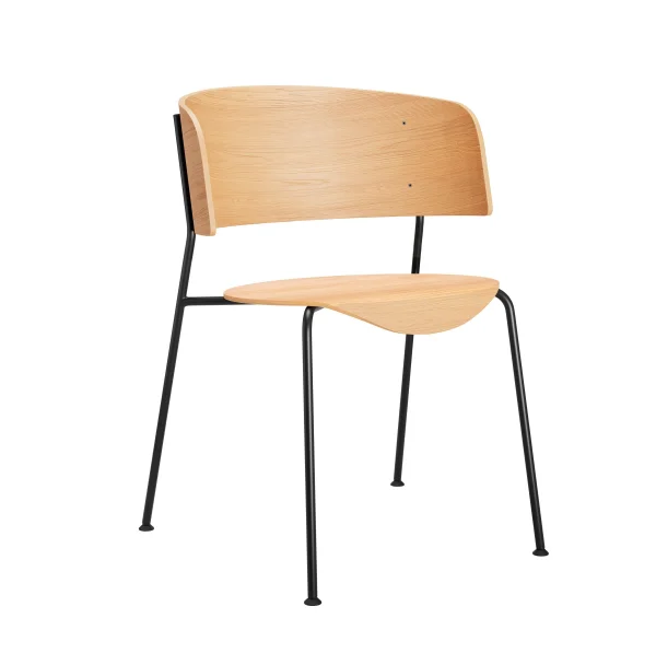 Objekte unserer Tage Wagner Armleunstoel Frame zwart - met viltglijders - zonder bekleding - eiken