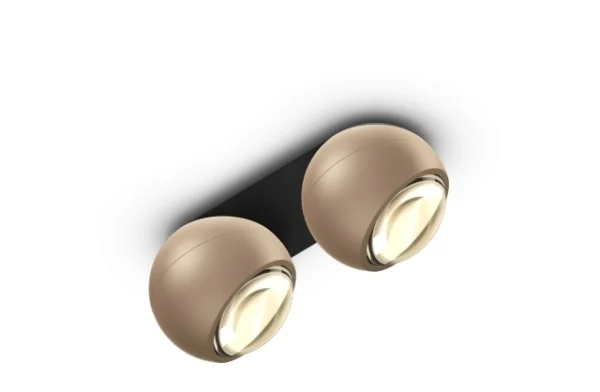 Occhio io giro doppio volt C Plafondlamp - goud mat