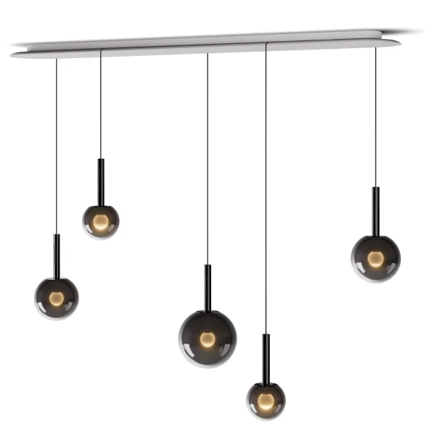 Occhio Luna Cloud 5 L Hanglamp - L 20 - 170 cm - OcchioDarkChrome