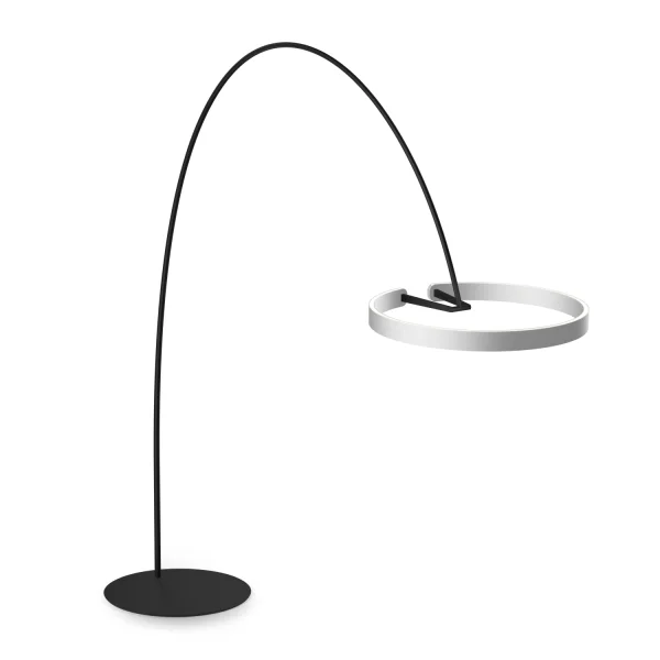 Occhio Mito Largo Vloerlamp - zilver mat - zwart