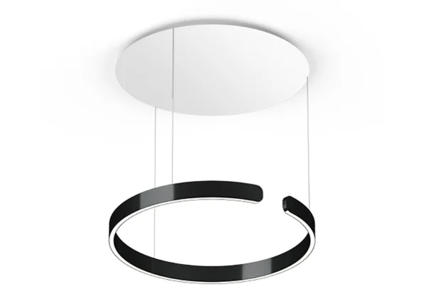 Occhio Mito Sospeso 60 up Hanglamp - black phantom - vast - met Occhio Air - room/narrow