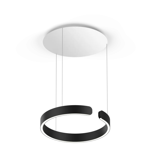 Occhio Mito Sospeso 60 up Hanglamp - zwart mat - variabel - zonder Occhio Air - table/wide