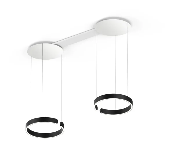 Occhio Mito Sospeso Due 40 Hanglamp - zwart mat - variabel - zonder Occhio Air - table/wide