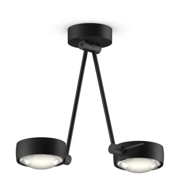 Occhio Sento soffitto due up Hanglamp - zwart mat - met Occhio Air - 40 cm - C