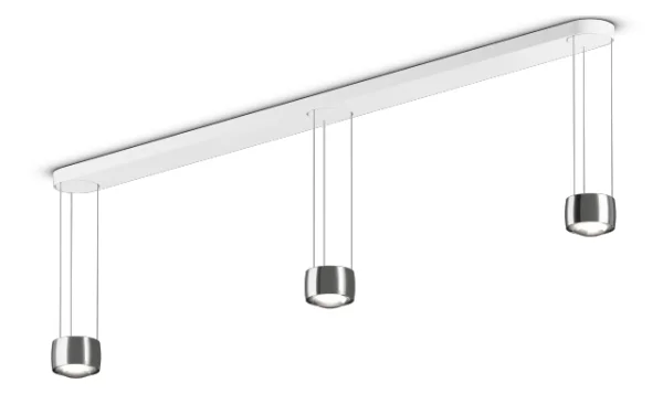 Occhio Sento Sospeso LED Tre Hanglamp - chroom glans - zonder air - E