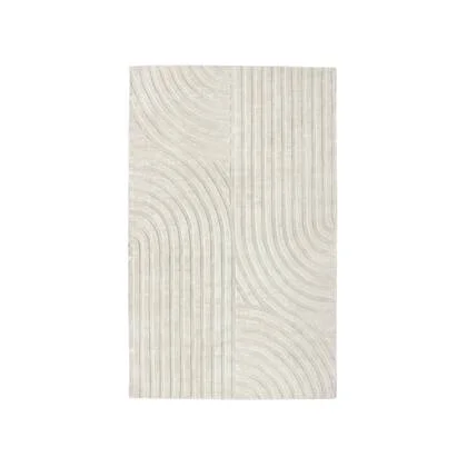 Off-white viscose rechthoekig tapijt 160x230cm