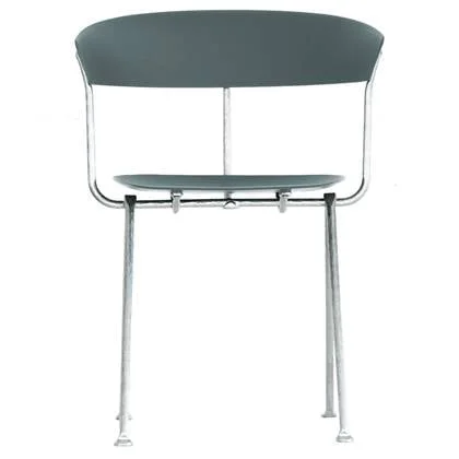 Officina stoel metaalgrijs