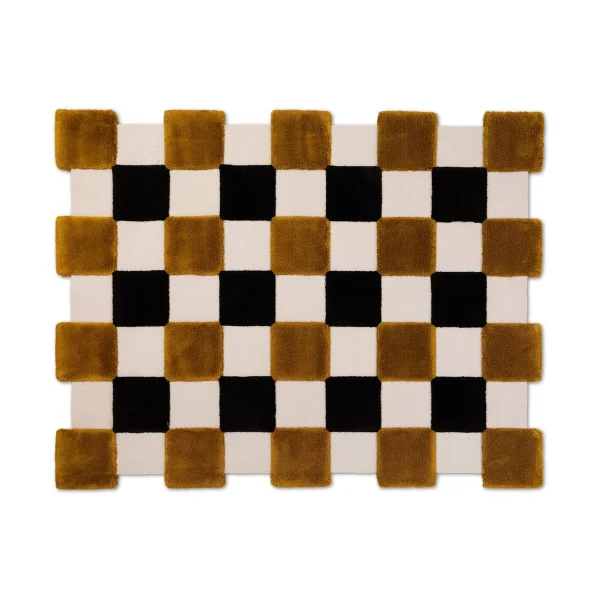 Ogeborg ODC Segment Rug Collection Square vloerkleed Ochre-beige-black, 196x252 cm